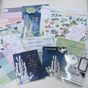 Cocoa Daisy March Cactus Moon Planner Kit *Used Stationary